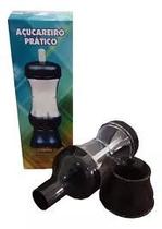 Açucareiro Porta Condimentos Prático de Mesa Com Botão Dosador Cozinha