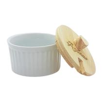 Açucareiro Ramequim 250GR com Pegador em Porcelana Branca Açucareiro Ramequim 250GR com Pegador em Porcelana Branca