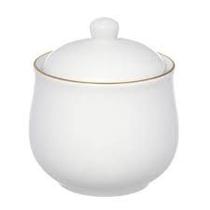 Açucareiro Royal branco com fio dourado em porcelana 300ml Haüskraft
