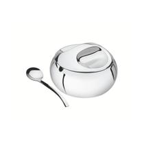 Açucareiro tramontina 64400500 em aço inox com colher