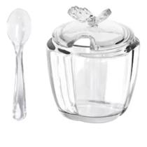 Açucareiro Vidro c/ Colher Butterfly 8,0cm x 10cm - Wolff Açucareiro Vidro c/ Colher Butterfly 8,0cm x 10cm - Wolff