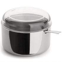 Açucareiro Vision Aço Inox com tampa de vidro - 350 G Forma Açucareiro Vision Aço Inox com tampa de vidro - 350 G Forma