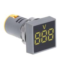 AD101-22VMS Mini Voltmeter 22MM AC 12 a 500V Digital Panel Light Voltmeter - Amarelo