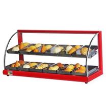 AD12 - Estufa Alfa para salgados de 12 bandejas Dupla Vermelho - 127V - Omega AD12 - Estufa Alfa para salgados de 12 bandejas Dupla Vermelho - 127V - Omega