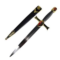 Adaga Dos Cavaleiros Templária Medieval Com Bainha Preta Adaga Dos Cavaleiros Templária Medieval Com Bainha Preta