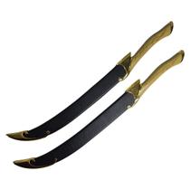 Adaga Dupla Em Aço Elfica Legolas Com Suporte E Bainha Adaga Dupla Em Aço Elfica Legolas Com Suporte E Bainha