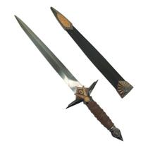 Adaga Espada Maçônica Punhal Maçonaria Compasso C/ Bainha Haste em Aço Ornamento Decorativo Brinqued