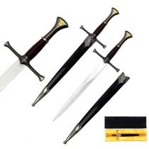 Adaga Punhal Medieval Em Metal Anime 36 x 9 cm