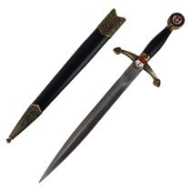 Adaga Templária Medieval Com Bainha Cruz Vermelha