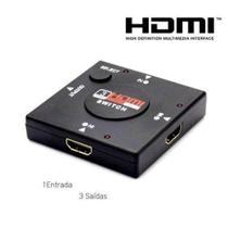 Adapatador Switch para Cabo Hdmi 1 Entrada 3 Saídas Adapatador Switch para Cabo Hdmi 1 Entrada 3 Saídas
