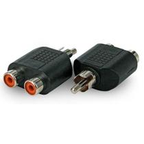 Adaptador 1 RCA Macho Para 2 RCA Femea