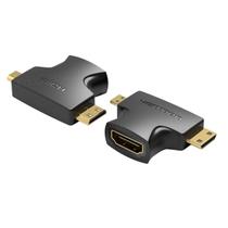 Adaptador 2 Em 1 Micro Hdmi e Mini Hdmi p/ Hdmi 2.0 Vention