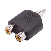 Adaptador 2 Jack Rca Para Jack Rca Plastico - Niquel Pct C/