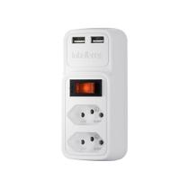 Adaptador 2 Tomadas 2 Usb Eac 202 Branco Intelbras Adaptador 2 Tomadas 2 Usb Eac 202 Branco Intelbras