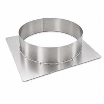 Adaptador 25x25cm Inox 304 Para Duto 8 Polegadas Chaminé