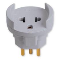 Adaptador 2p+t bipolar branco 10a 250v - Ilumi Adaptador 2p+t bipolar branco 10a 250v - Ilumi
