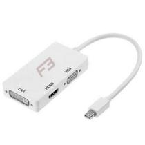 Adaptador 3 Em 1 Mini Displayport Macho Pra Hdmi / Vga / Dvi