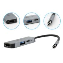 Adaptador 3 Em 1 Usb 3.0 Hdmi Tipo C HUB 4k Video Pd Charge Adaptador 3 Em 1 Usb 3.0 Hdmi Tipo C HUB 4k Video Pd Charge