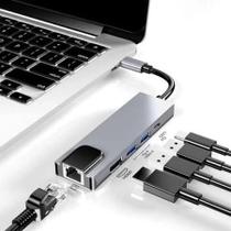 Adaptador 5 em 1 Type-C para RJ45, HDMI, USB 3.0 e PD - Tomate MTV-620 Adaptador 5 em 1 Type-C para RJ45, HDMI, USB 3.0 e PD - Tomate MTV-620