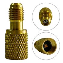Adaptador Ad87 1/4 Macho X 5/16 Fêmea Com Válvula Schrader