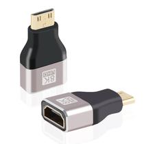 Adaptador AIMHDUTY Mini HDMI para HDMI 8K @60Hz 4K @144Hz, pacote com 2