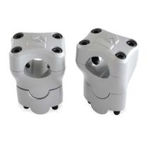 Adaptador Alongador Prata Guidão 31,75 levanta 58 mm - Biker