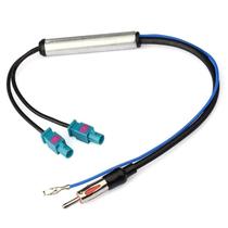 Adaptador Amplificador De Sinal De Antena FM AM Para Carro Com Plugue Fakra Duplo