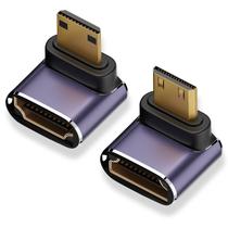 Adaptador AreMe 8K Mini HDMI para HDMI (pacote com 2) Ângulo reto de 90 Adaptador AreMe 8K Mini HDMI para HDMI (pacote com 2) Ângulo reto de 90