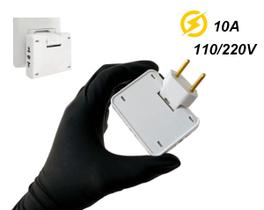 Adaptador Articulado Tomada Móvel Benjamin 3 Saídas 3 Pinos Bivolt Padrão NBR 10a Branca