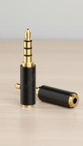 Adaptador Áudio P2 Macho 3.5mm para P1 Fêmea 2.5mm