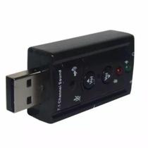 Adaptador Audio Placa de Som Usb Canais Notebook Pc
