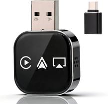 Adaptador automático sem fio CarPlay Android 3 em 1 preto Adaptador automático sem fio CarPlay Android 3 em 1 preto