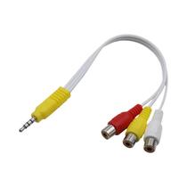 Adaptador AV para TV TCL - Cabo Componente 3,5mm (RCA Vermelho, Branco, Amarelo)