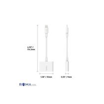 Adaptador Belkin Áudio Relâmpago Energia Rockstar F8J198Btwht Branco