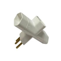 Adaptador Benjamim 2P + T 10A 3 Conexões Branco MarGirius