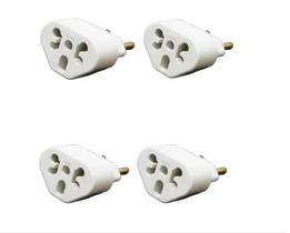 Adaptador Benjamin Bob Love 10A/20A Kit 10Pças Pino Maciço