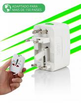 Adaptador Benjamin Tomada Universal para Viagem Internacional Pino Americano Argentina Portugal 10 Amperes Proteção cont