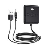 Adaptador Bluetooth 5.4 Para Carro Com Microfone, Receptor De Áudio Estéreo USB 3.5MM, Chamadas