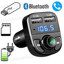 Adaptador Bluetooth Carro Carregador Usb Transmissor Fm Nfe - BBACOMERCIO