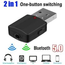 Adaptador Bluetooth Inteligente Transmissor Receptor 2 Em 1 P2 Usb Para Tv Som De Carro E Pc Pro