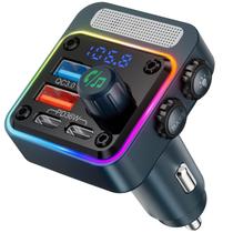 Adaptador Bluetooth para carro Nulaxy BC91 54W com 4 portas de carregamento azul Adaptador Bluetooth para carro Nulaxy BC91 54W com 4 portas de carregamento azul