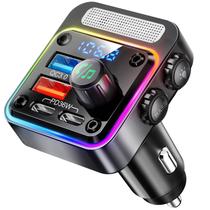 Adaptador Bluetooth para carro Nulaxy BC91 54W com 4 portas de carregamento Adaptador Bluetooth para carro Nulaxy BC91 54W com 4 portas de carregamento