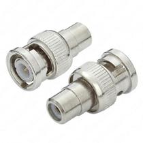 Adaptador bnc niquel - bnc macho para rca femea - metalico Adaptador bnc niquel - bnc macho para rca femea - metalico