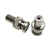 Adaptador BNC RCA Macho Fêmea 10 Peças, Conector Conversor De Vídeo E Áudio Para Cabo Coaxial Para