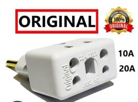 Adaptador Bob Porcelana Sintética 10A/20A Plug Tomada Benjamin Mais Resistente Que PVC- Alta Durabilidade