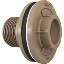 Adaptador C/Flange Pvc Fortlev 3/4 Marrom - Kit C/10 Unidades Adaptador C/Flange Pvc Fortlev 3/4 Marrom - Kit C/10 Unidades