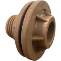 Adaptador C/Flange Pvc Reboucas 1/2 Marrom - Kit C/10 Unidades