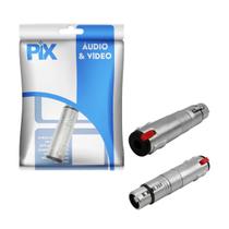 Adaptador Canon Xlr Fêmea X Jack P10 Fêmea Emenda Conector Adaptador Canon Xlr Fêmea X Jack P10 Fêmea Emenda Conector
