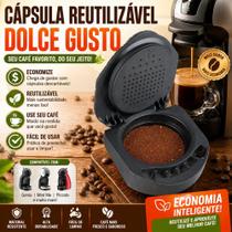 Adaptador Cápsula Reutilizável Dolce Gusto Filtro Café Recarregável Inox Compatível Genio Mini Me Econômica