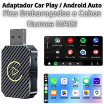 Adaptador Carplay Android Auto Sem Fio Bluetooth Usb Conexão Automatica Compativel Android iOS